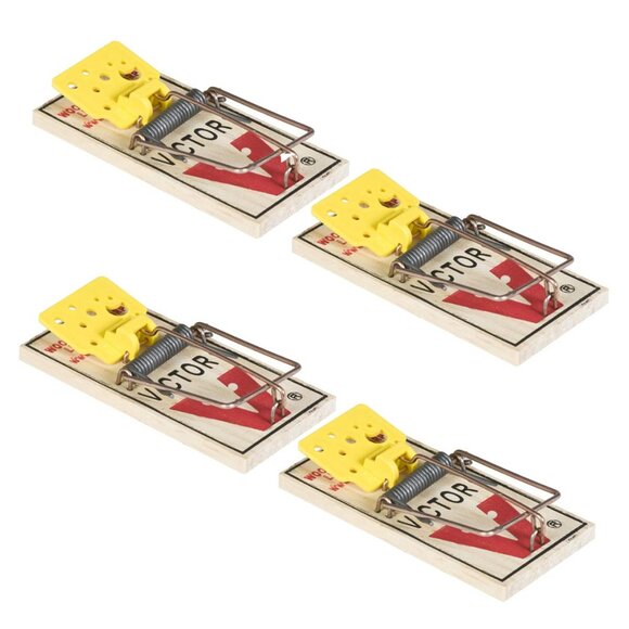 Victor Easy Set Mouse Trap 4-Pack M033 - Wooden Easy Set Mouse Trap - Pre-baited - Picture 2 of 4